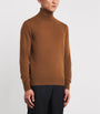 Brown Cashmere Rollneck Sweater