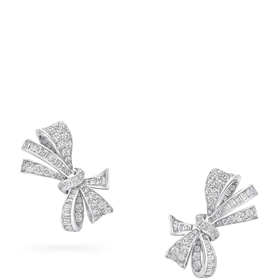 White Gold and Diamond Tilda’s Bow Stud Earrings