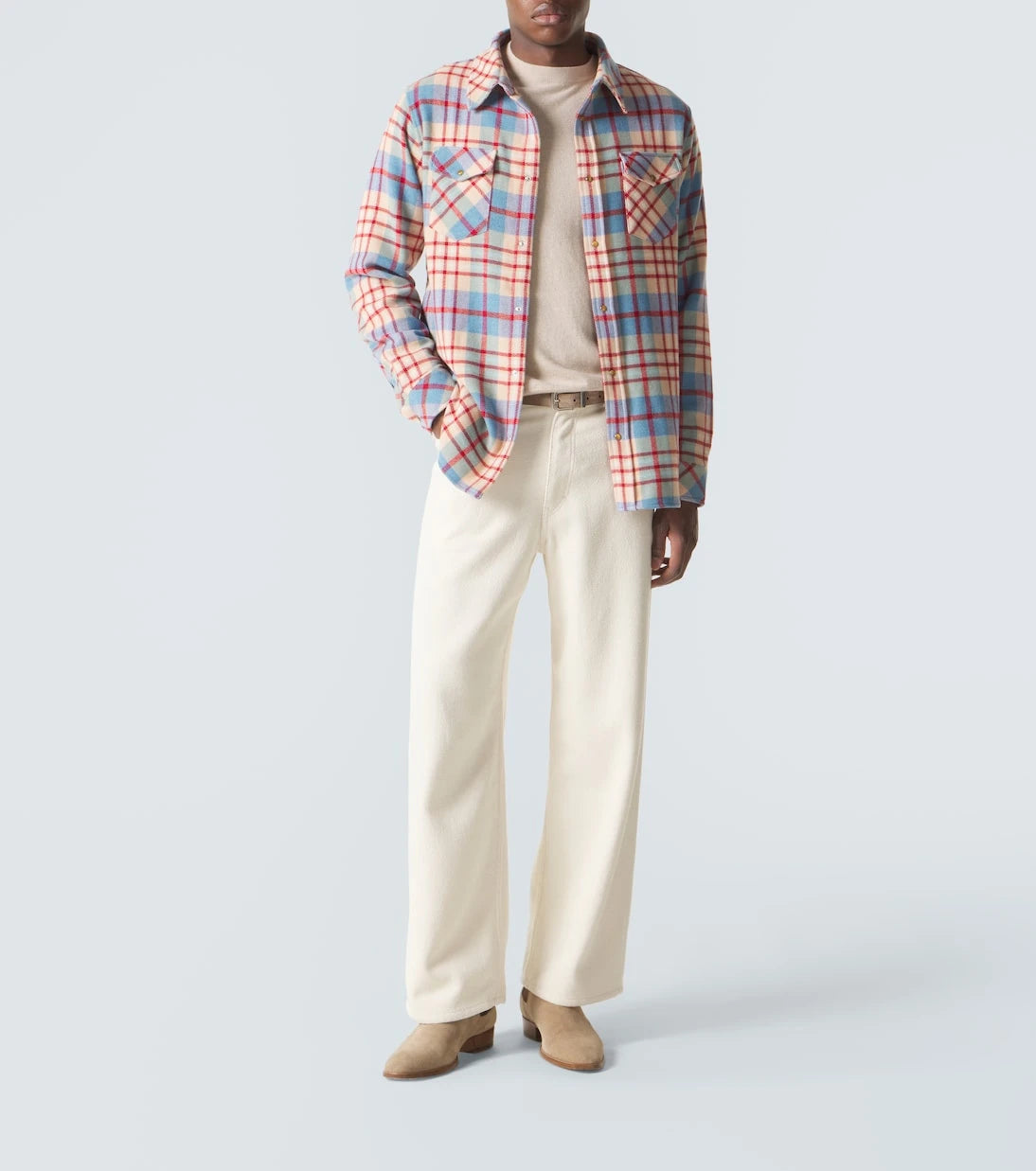 God's True Cashmere - Al's Run plaid cashmere shirt