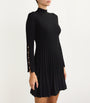Maje Black High-Neck Knitted Mini Dress