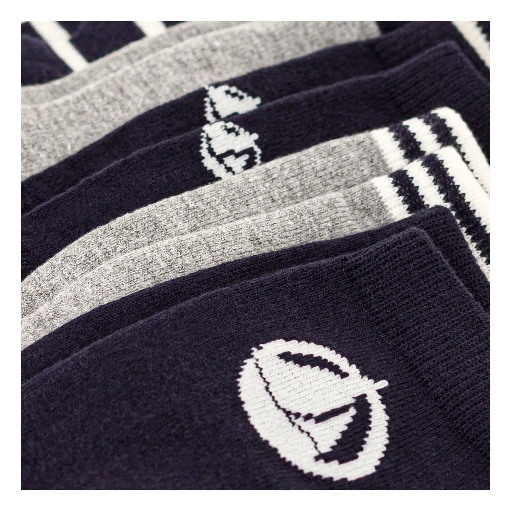 Petit Bateau - Batch 5 Pairs Boat Socks | Navy blue