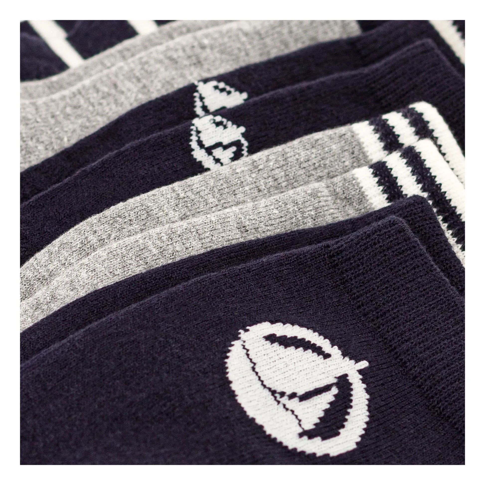 Petit Bateau - Batch 5 Pairs Boat Socks | Navy blue