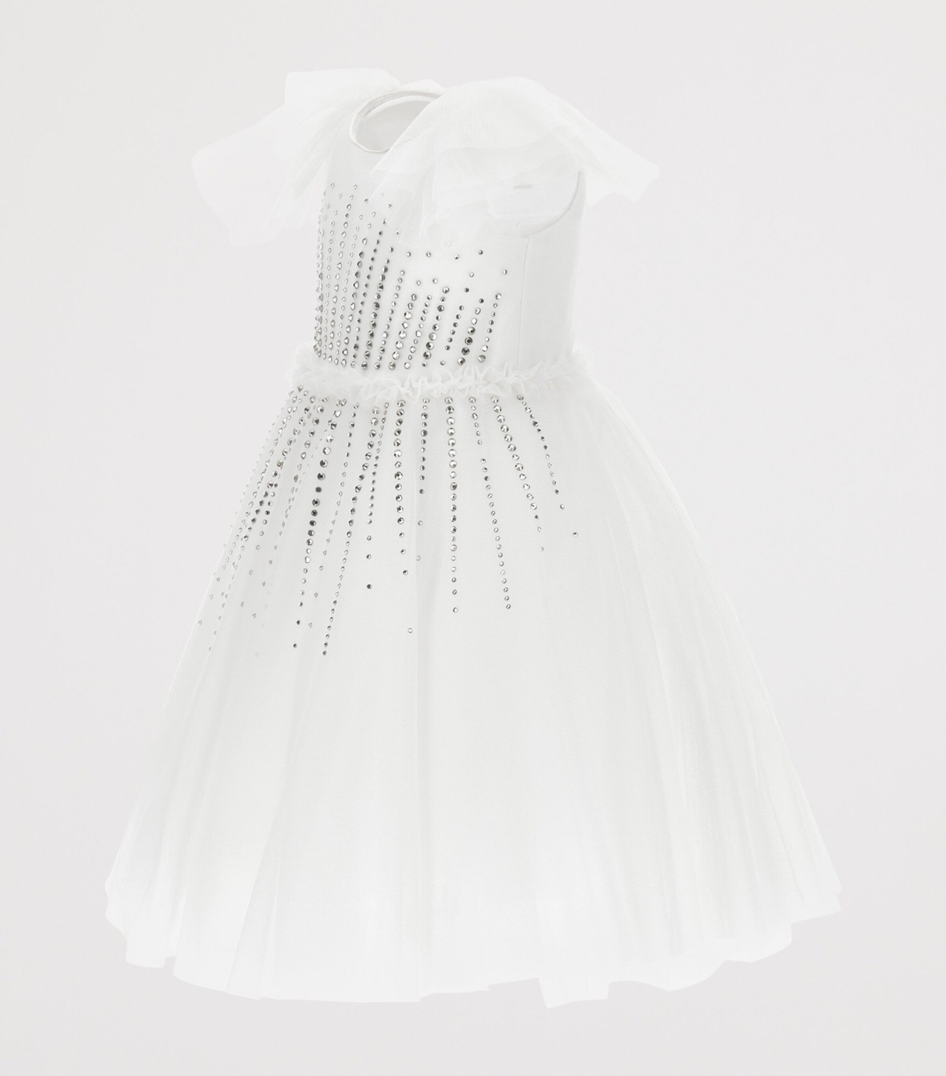 White Tulle Embellished Dress (2-12 Years)