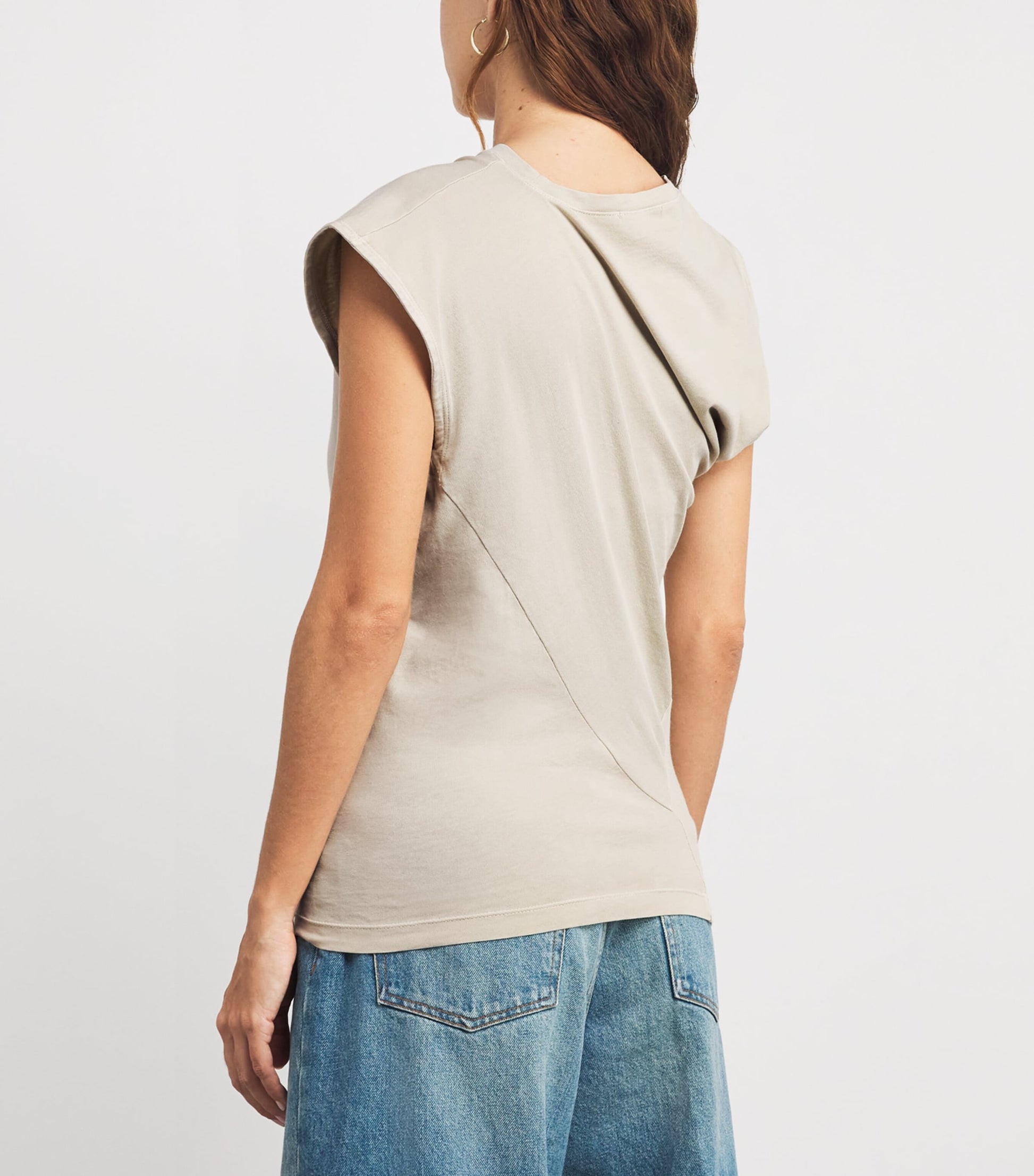 AGOLDE Beige Organic Cotton Beth T-Shirt