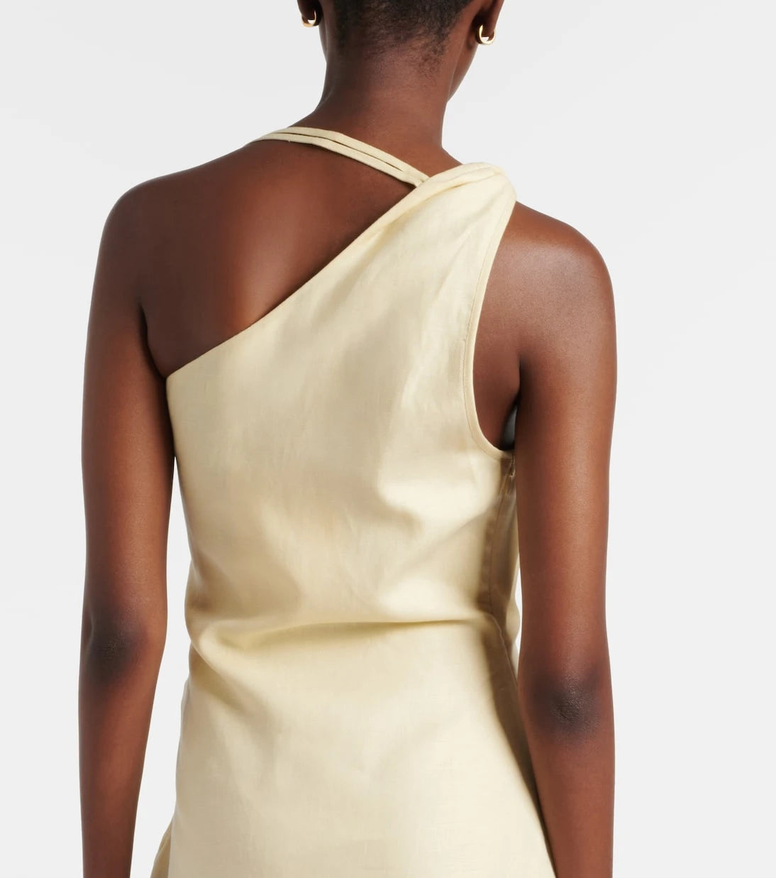 SIR - Gathered halterneck linen minidress
