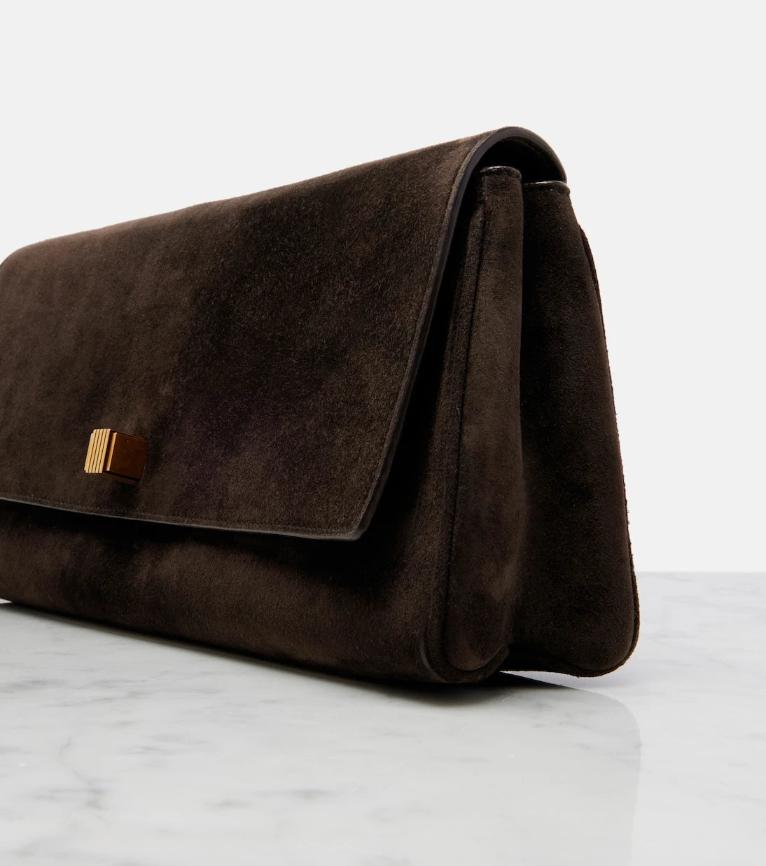 Khaite - Audrey suede clutch