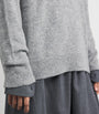 Iris Von Arnim Grey Cashmere-Silk Blenda Sweater