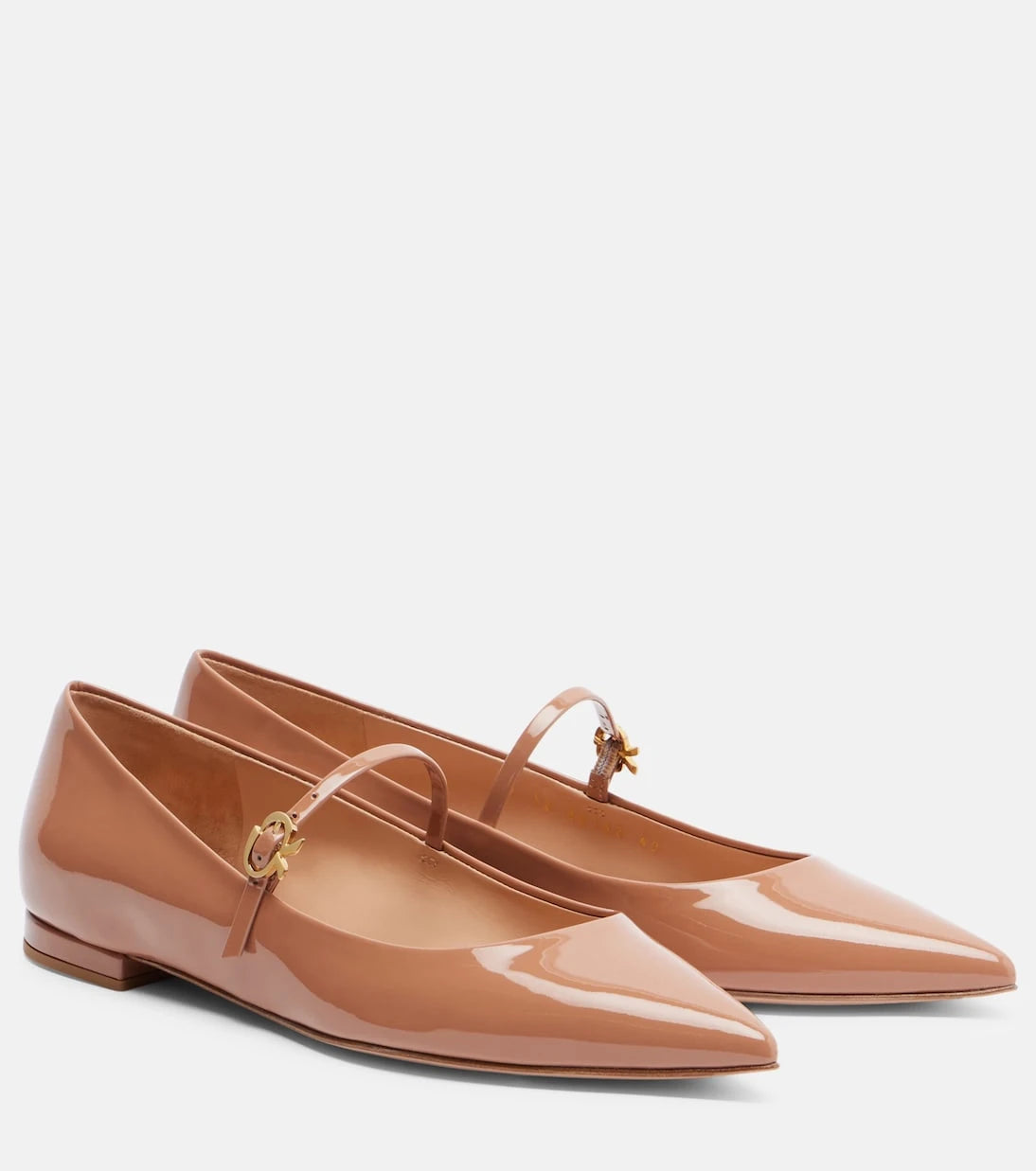 Gianvito Rossi - Patent leather Mary Jane flats