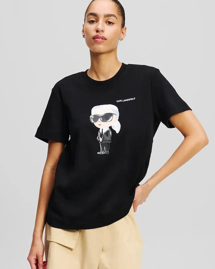 Karl Lagerfeld IKON AQUARELLE Pamuklu Tişört