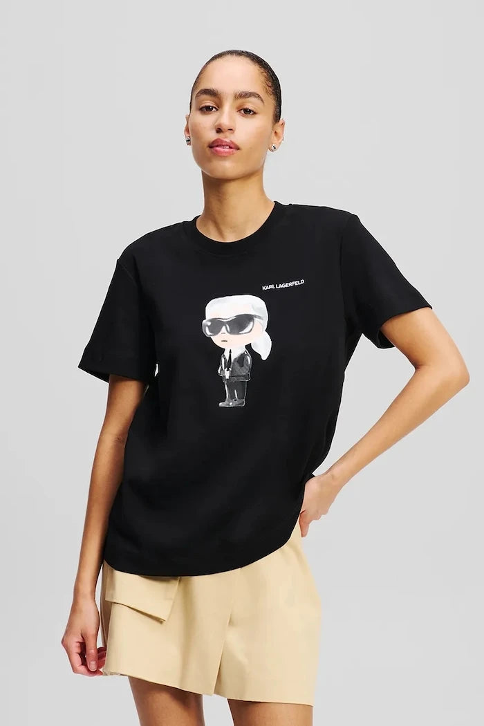 Памучна тениска Karl Lagerfeld IKON AQUARELLE