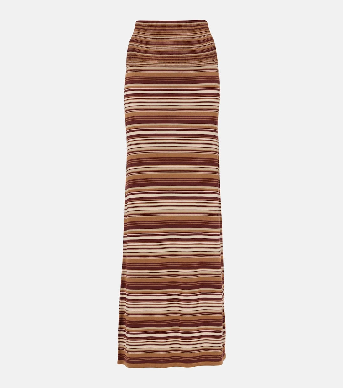 Aya Muse - Knitted striped silk-blend maxi skirt