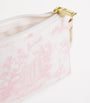 Pink Cotton Toile Keyring Coin Purse