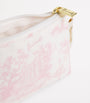 Pink Cotton Toile Keyring Coin Purse