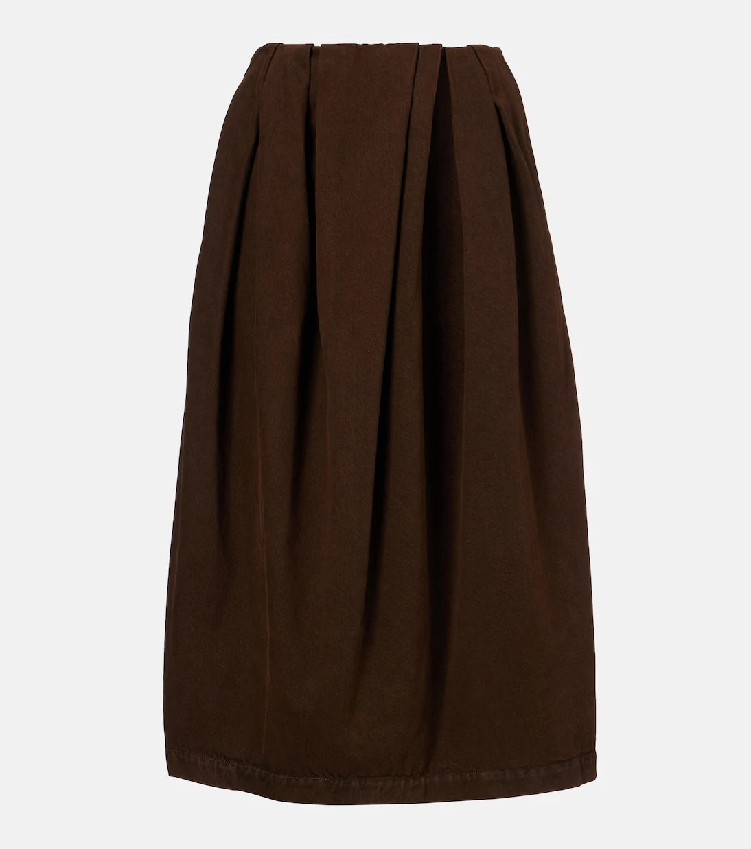 Dries Van Noten - Draped denim midi skirt