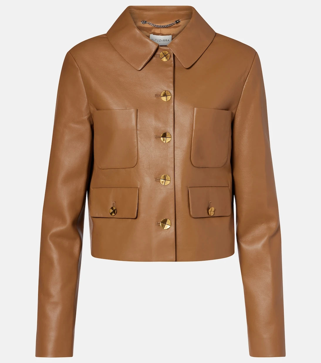 Altuzarra - Astley cropped leather jacket