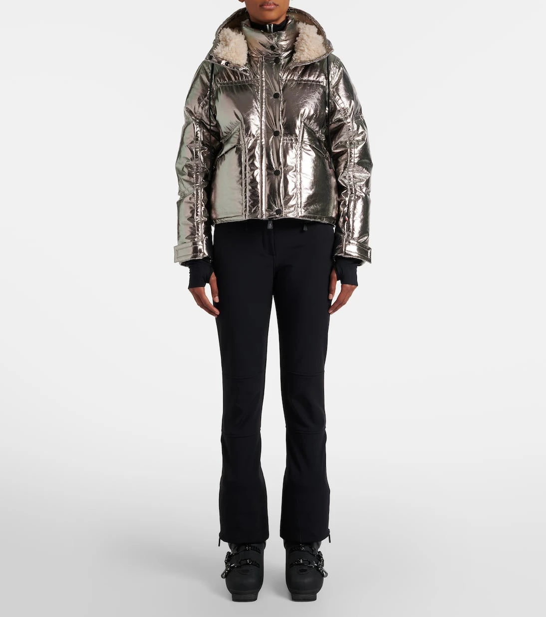 Moncler Grenoble - Calaque metallic-effect down ski jacket