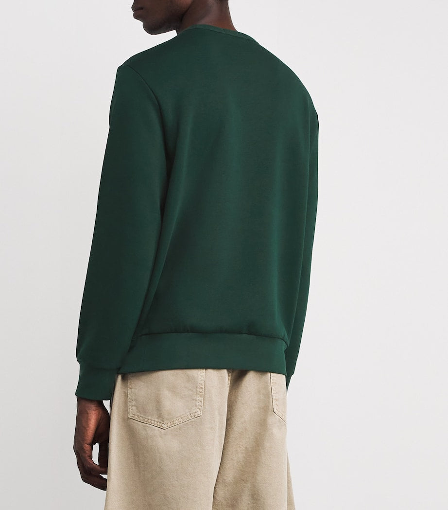 Polo Ralph Lauren Green Cotton-Blend Crescent Logo Sweatshirt