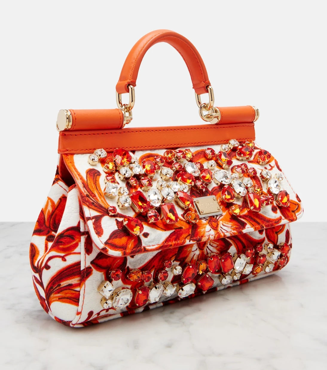 Dolce&Gabbana - Sicily Mini embellished top-handle bag