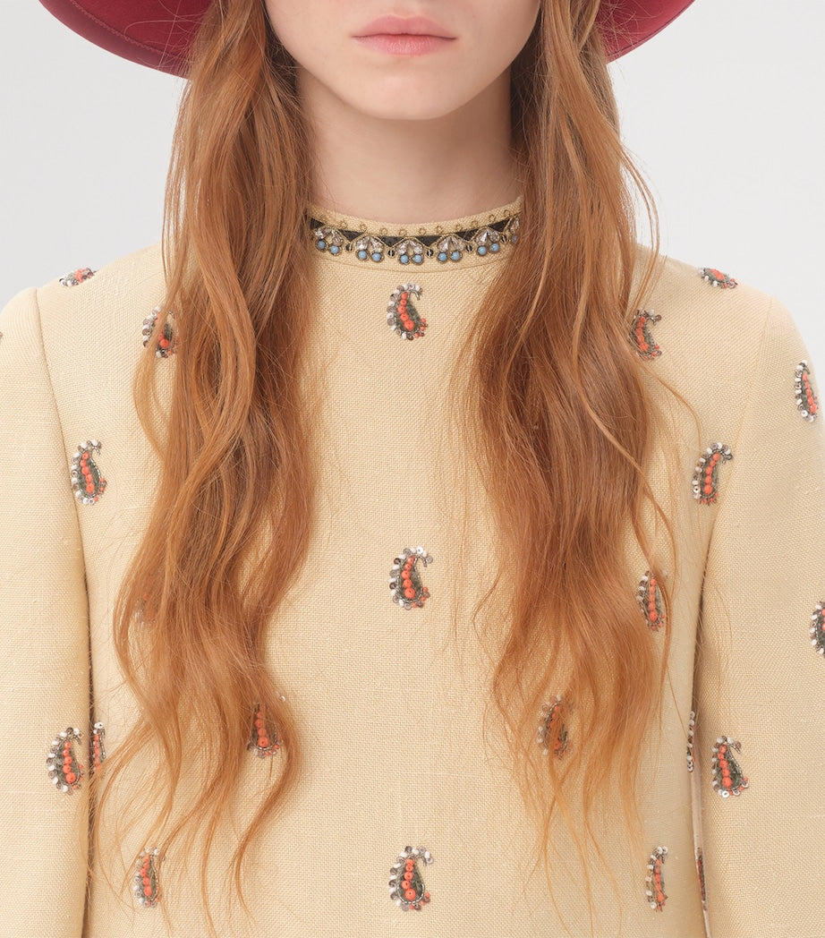 Valentino Nude Embellished Maxi Dress