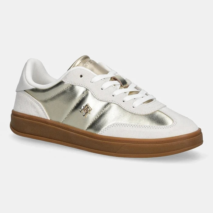 Кожени маратонки Tommy Hilfiger MU JACKIE METALLIC