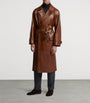 Dunhill Brown Archive Leather Trench Coat