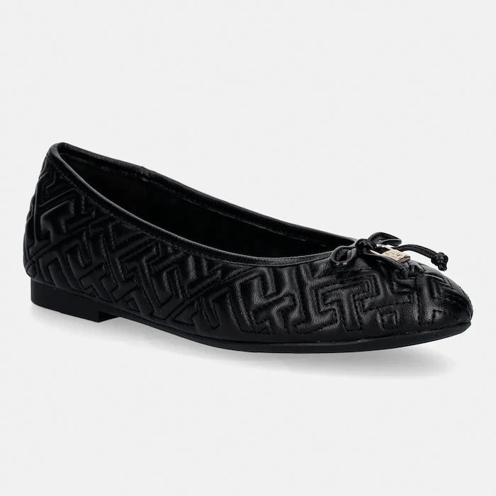 Кожени балеринки Tommy Hilfiger TH QUILTED BALLERINA