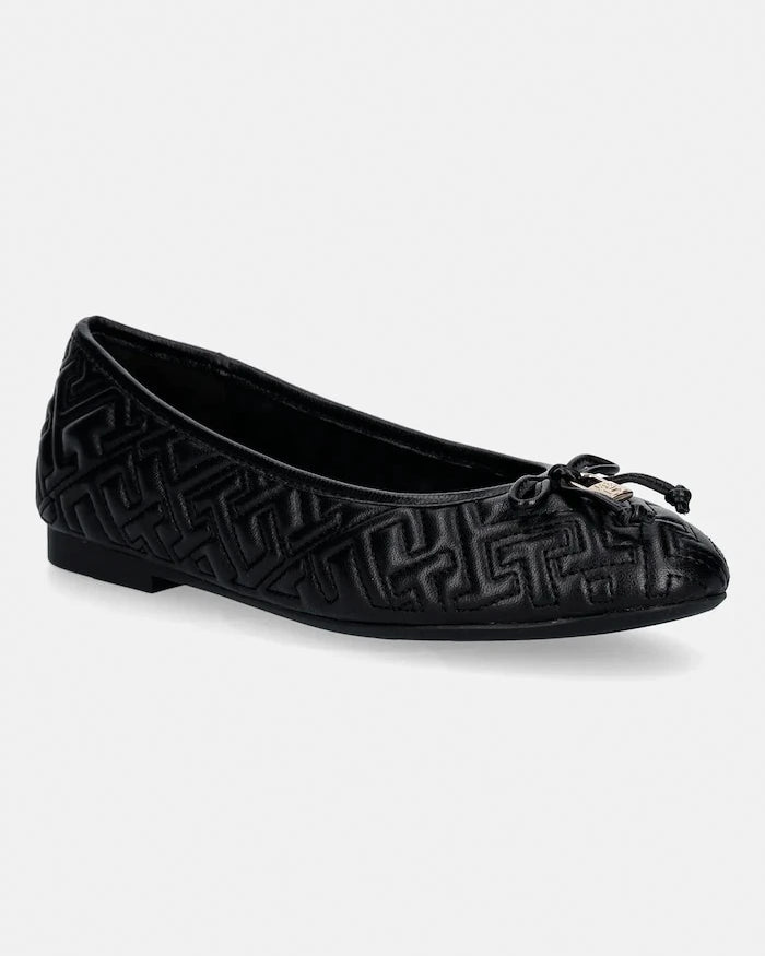 Tommy Hilfiger TH QUILTED BALLERINA Deri Balerinler