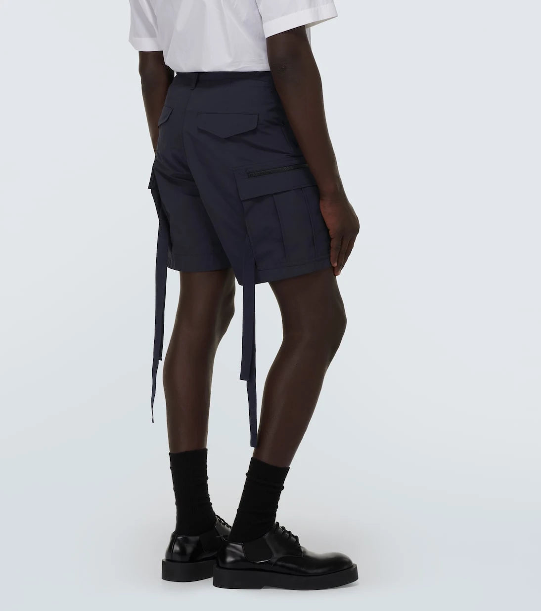 Sacai - شورت برمودا من التافتا
