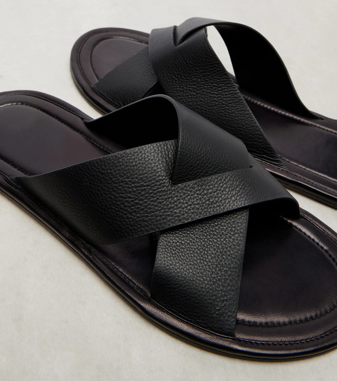 The Row - Malick Cross leather sandals