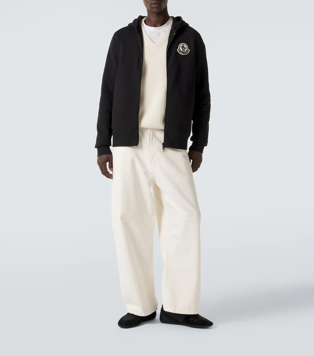 Moncler - Logo cotton zip-up hoodie