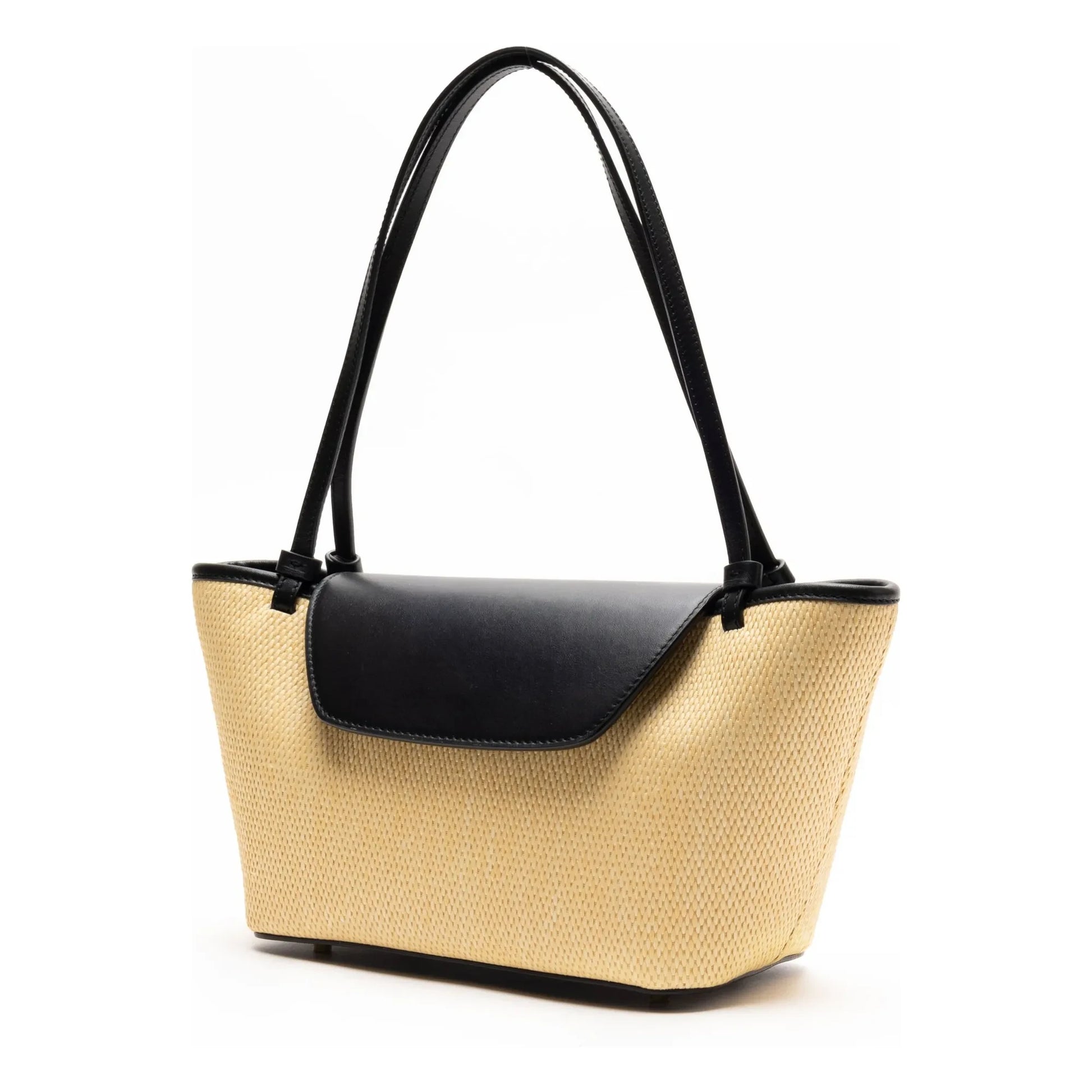 Elleme - Raffia and Leather Mail Bag | Natural