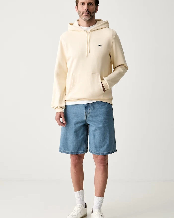 Lacoste erkek pamuklu kapüşonlu sweatshirt