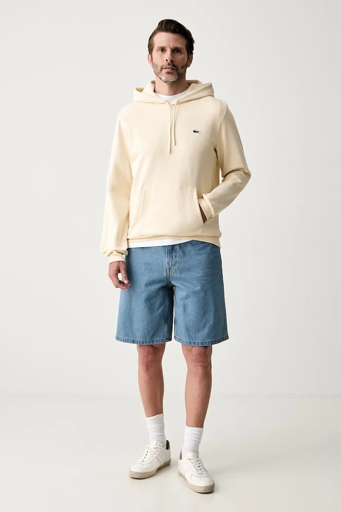 Lacoste erkek pamuklu kapüşonlu sweatshirt