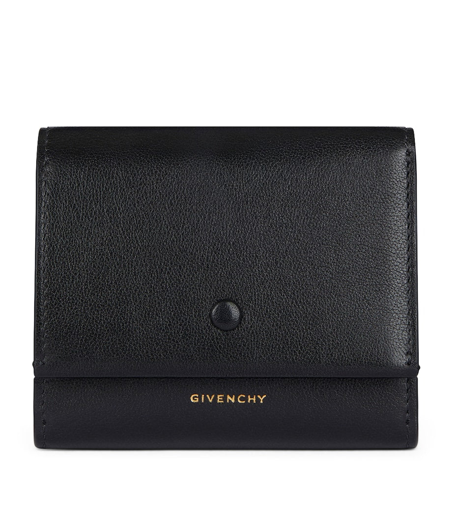 Givenchy Black Leather Mini Day Trifold Wallet