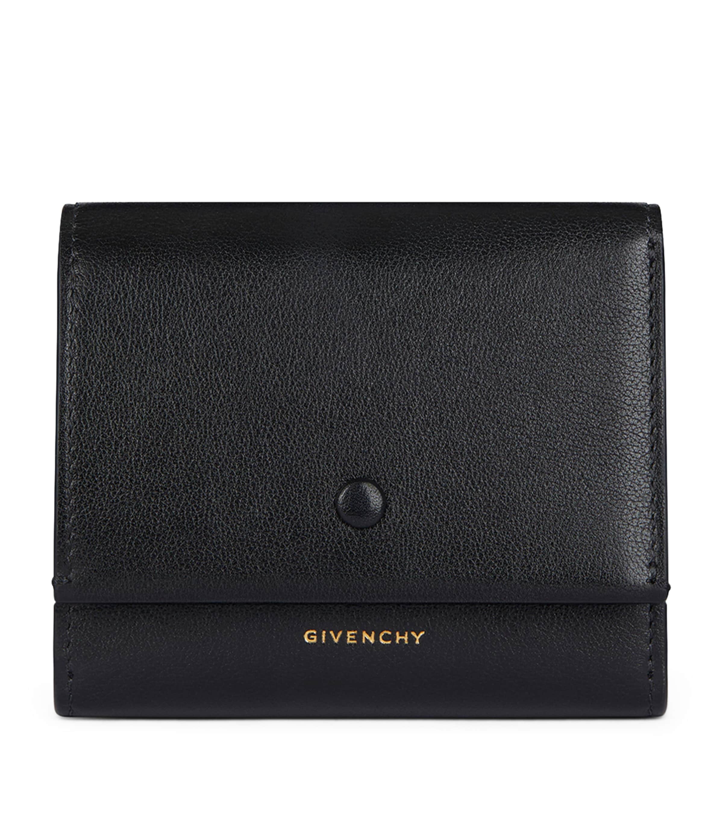 Givenchy Black Leather Mini Day Trifold Wallet