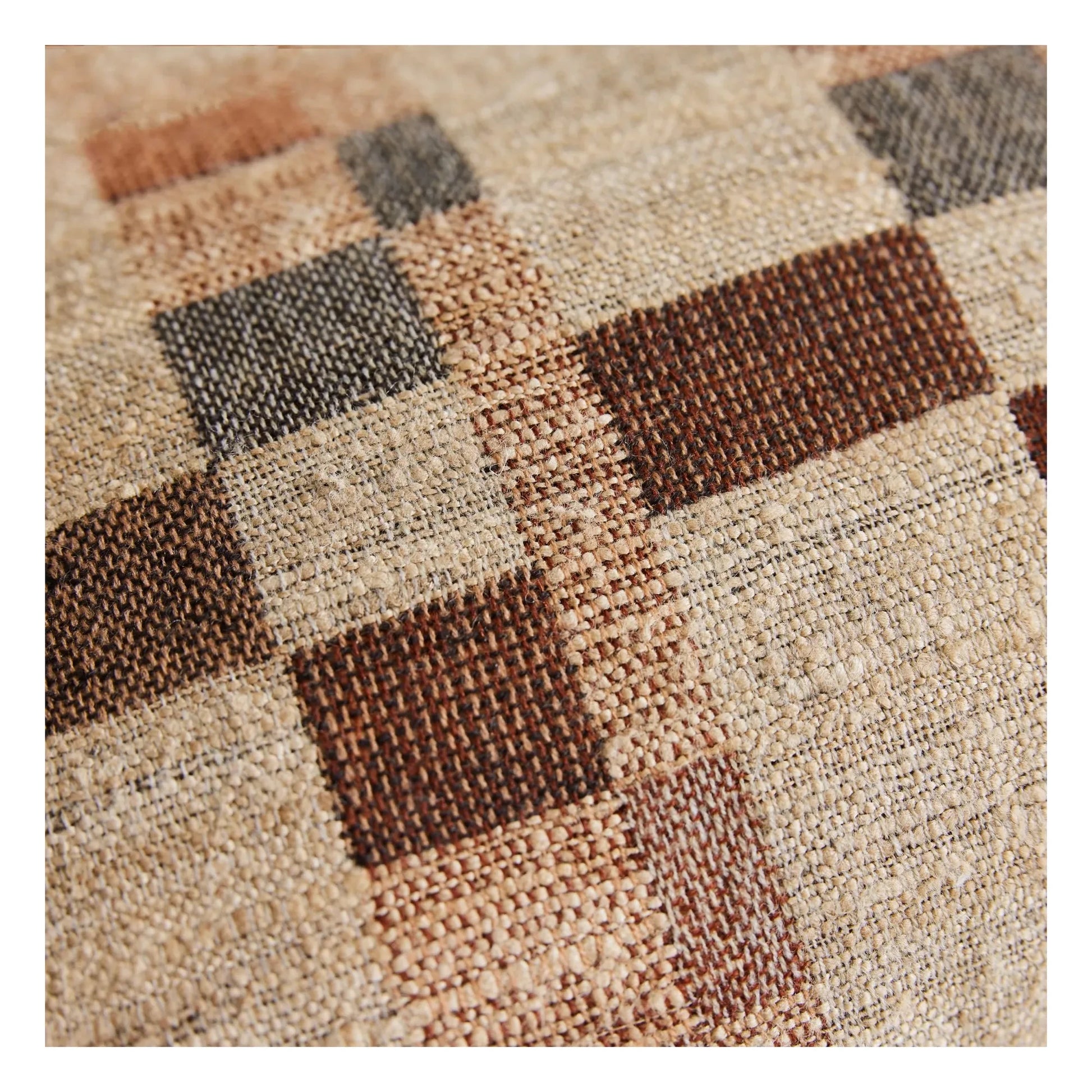 HKliving - Wool and silk cushion | Brown