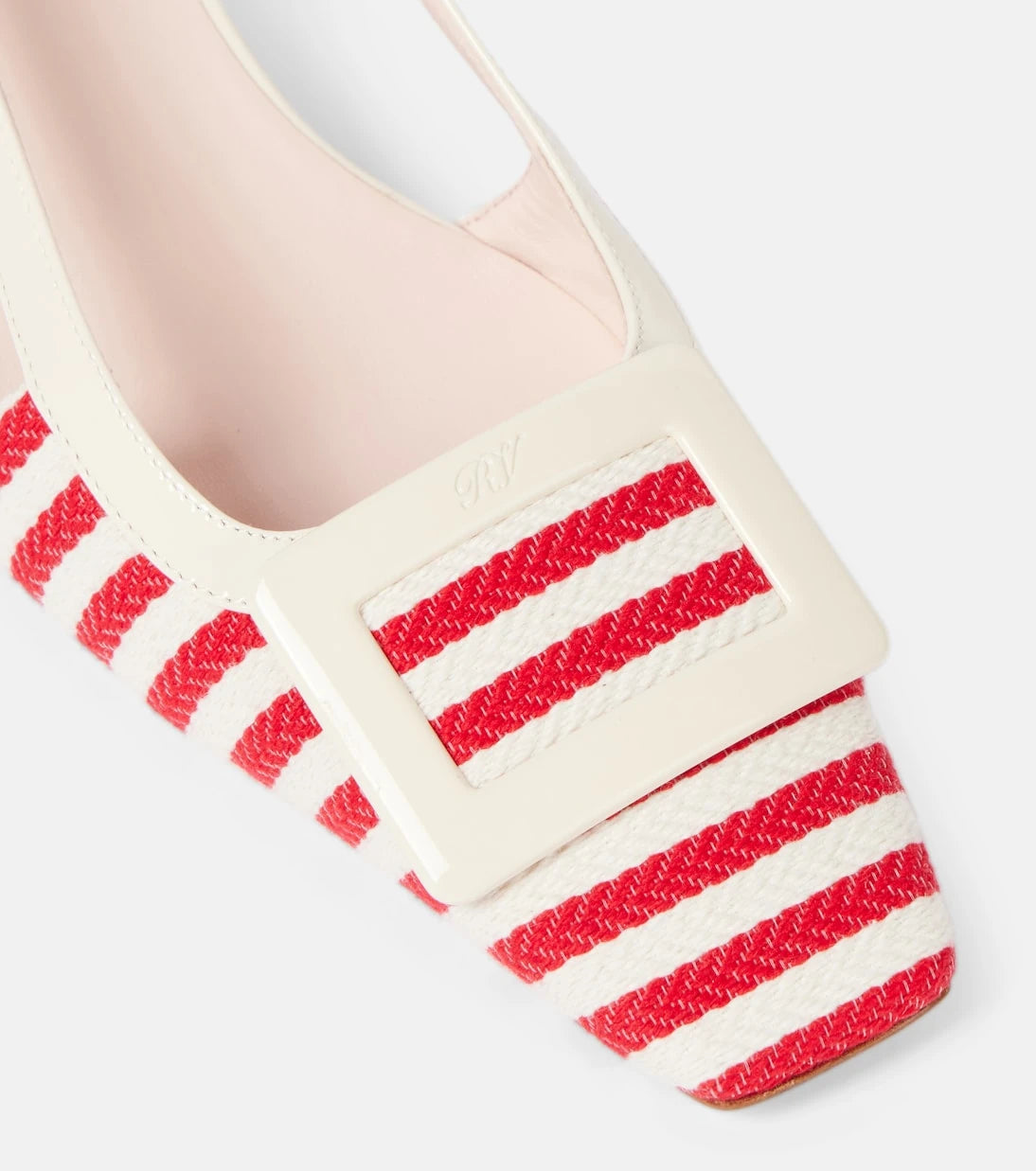 Roger Vivier - Belle Vivier 45 striped slingback pumps