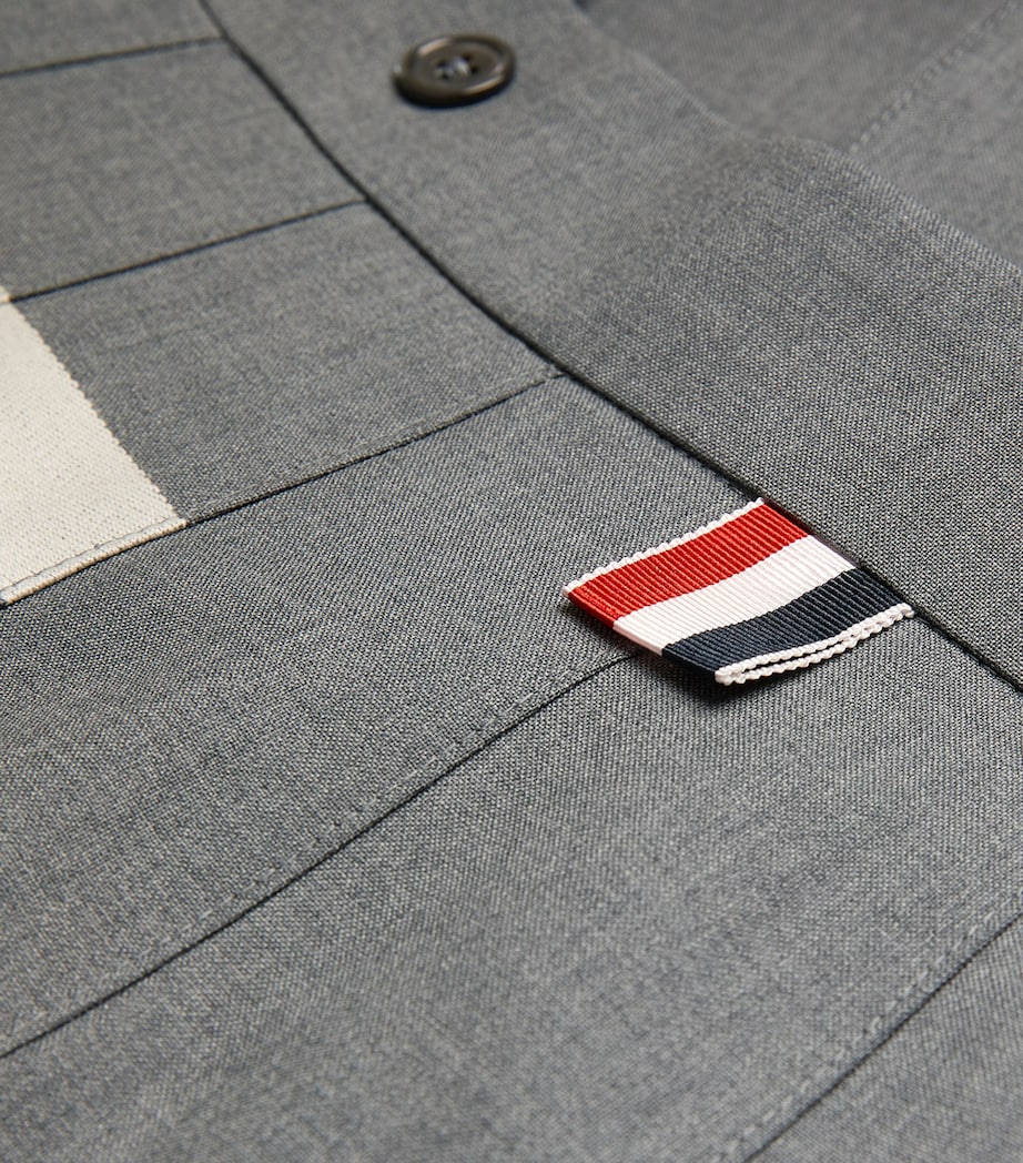 Thom Browne Grey Pleated Mini Skirt