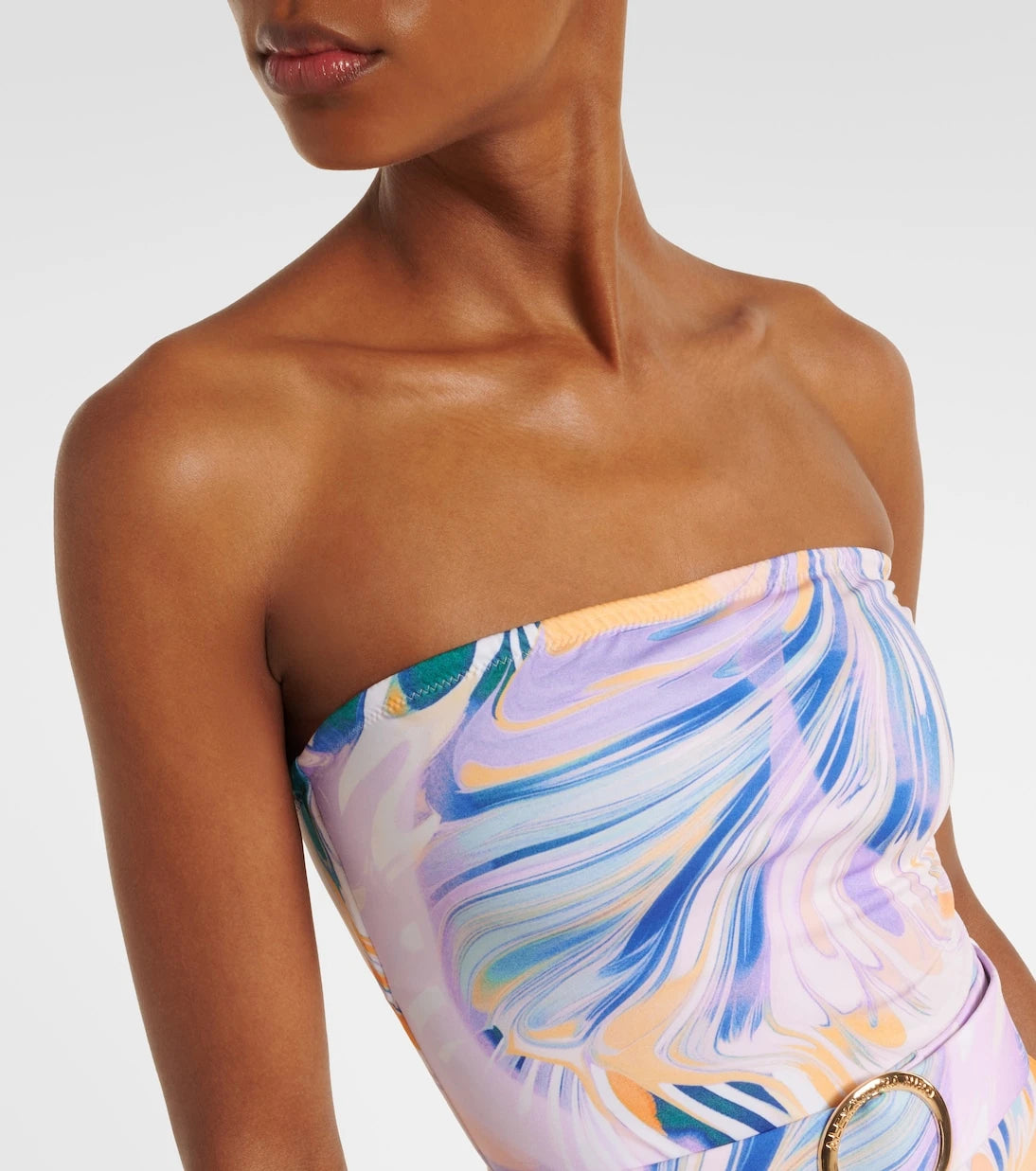 Alexandra Miro - Iris belted printed swimsuit