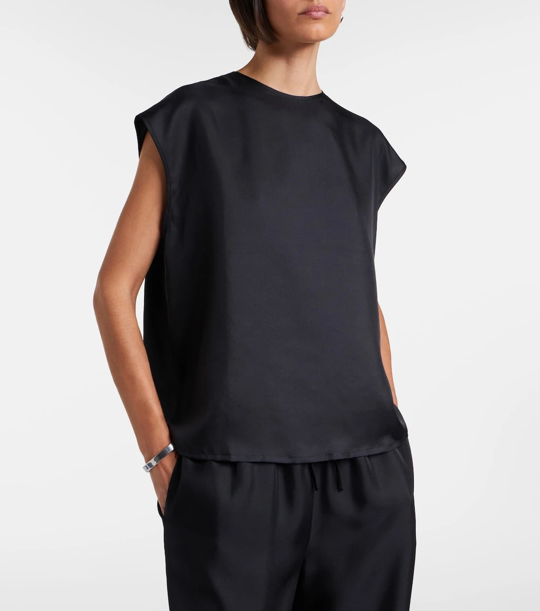Asceno - Dasha silk twill top