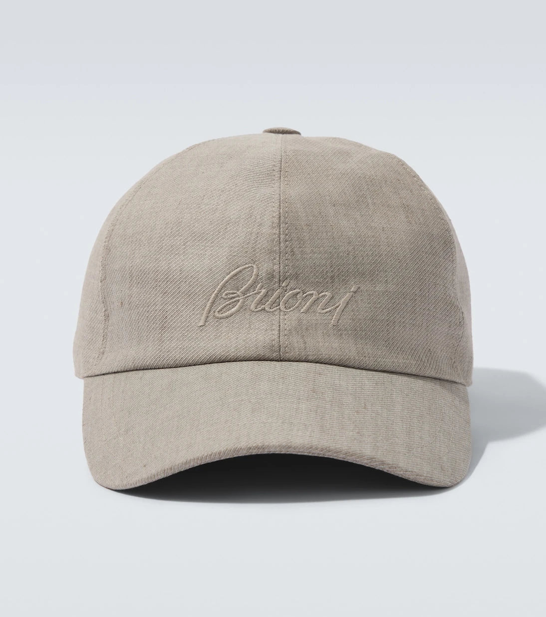 Brioni - Logo linen and wool baseball cap