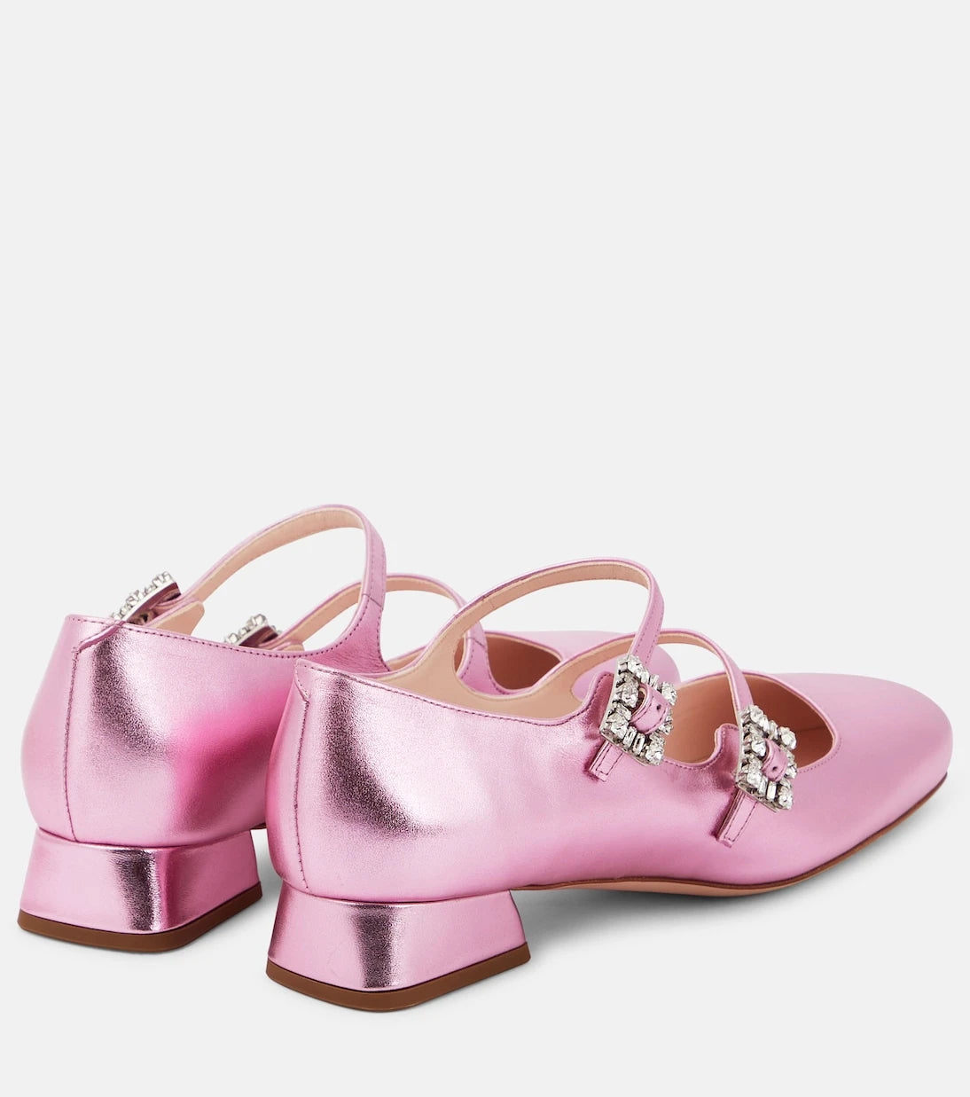 Roger Vivier - Mini Très Vivier leather Mary Jane pumps