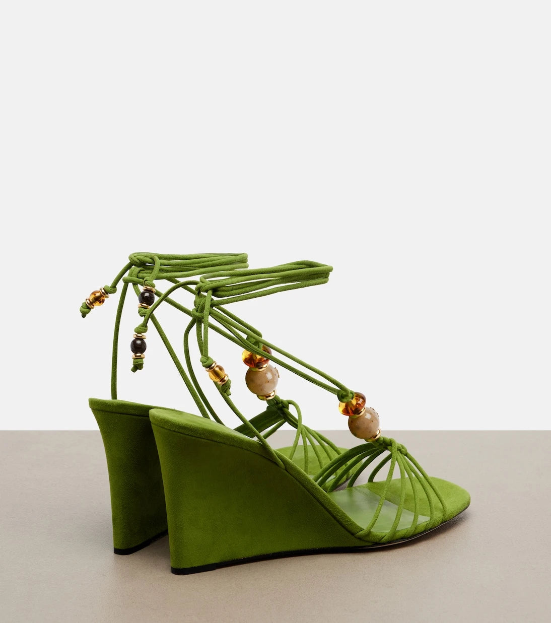 Jimmy Choo - Lola embellished suede wedge sandals