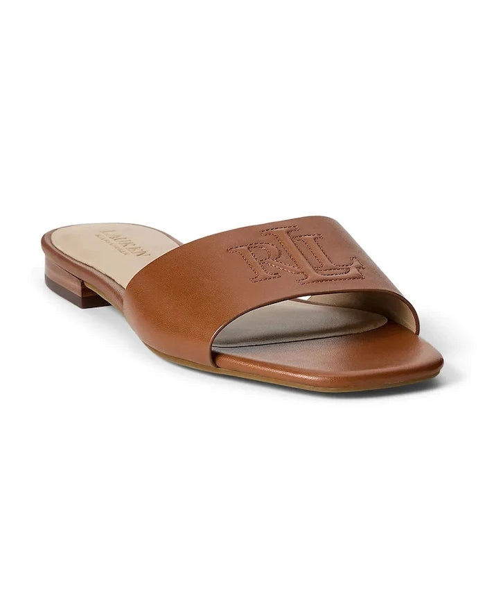 Lauren Ralph Lauren Everley Sld Leather Slides