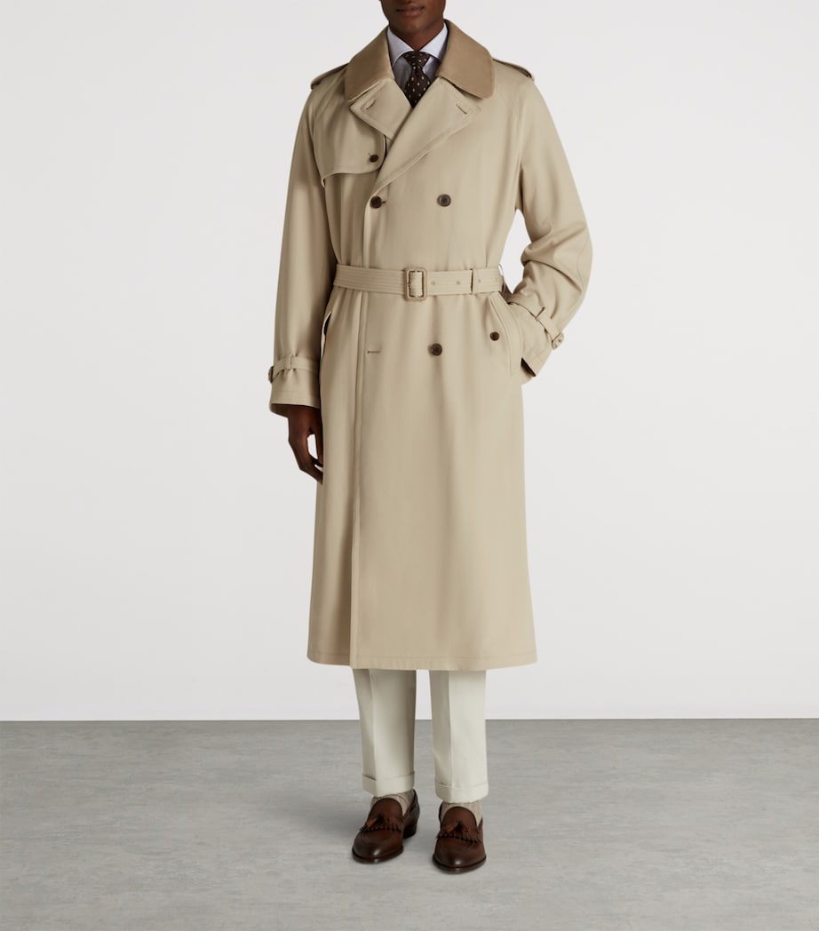 Dunhill Beige Wool Trench Coat