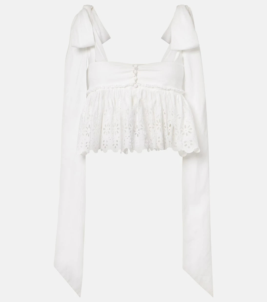 Chloé - Broderie anglaise cotton top