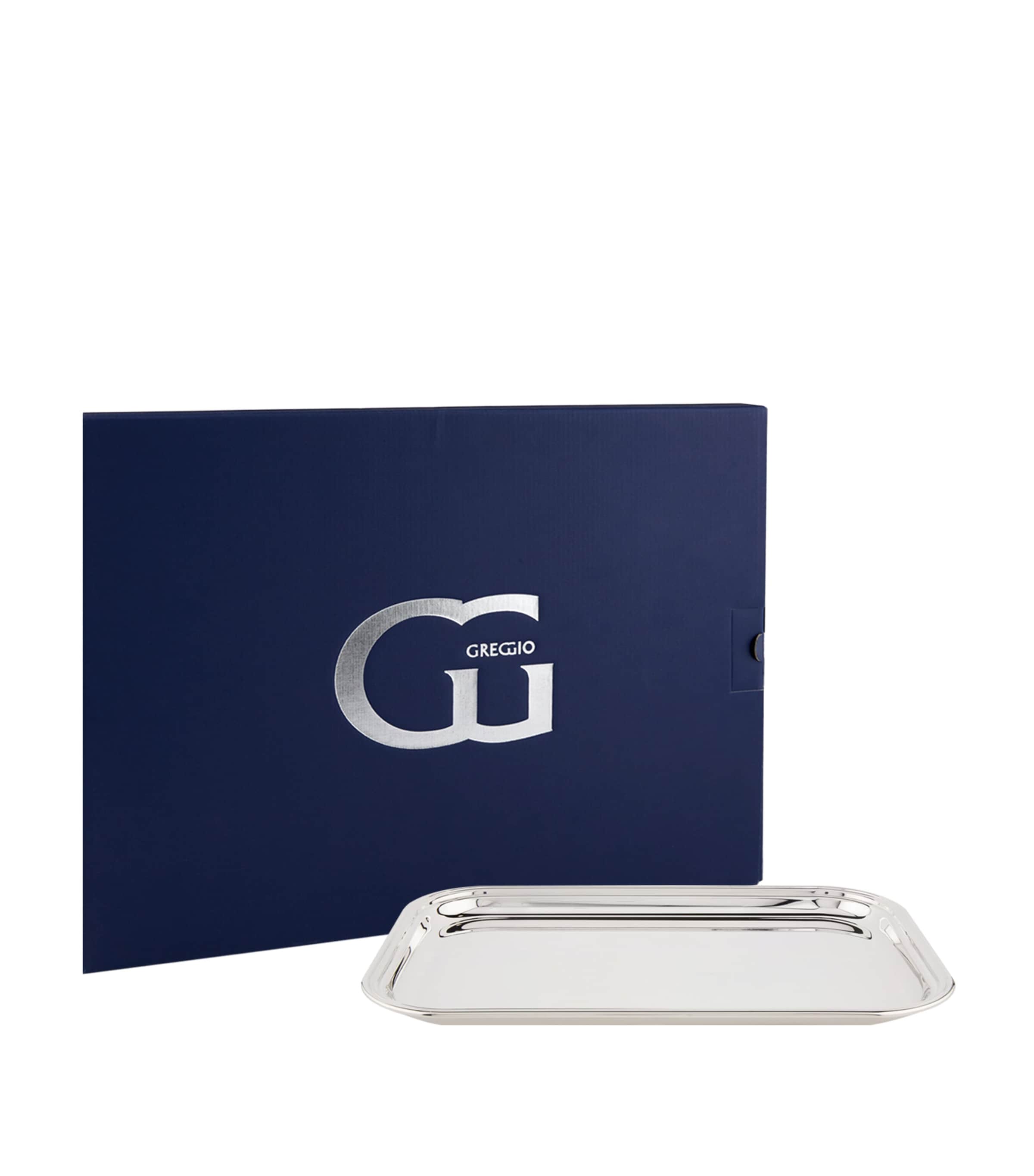 Greggio Silver Plated Georgian Rectangular Tray (39cm x H26cm)
