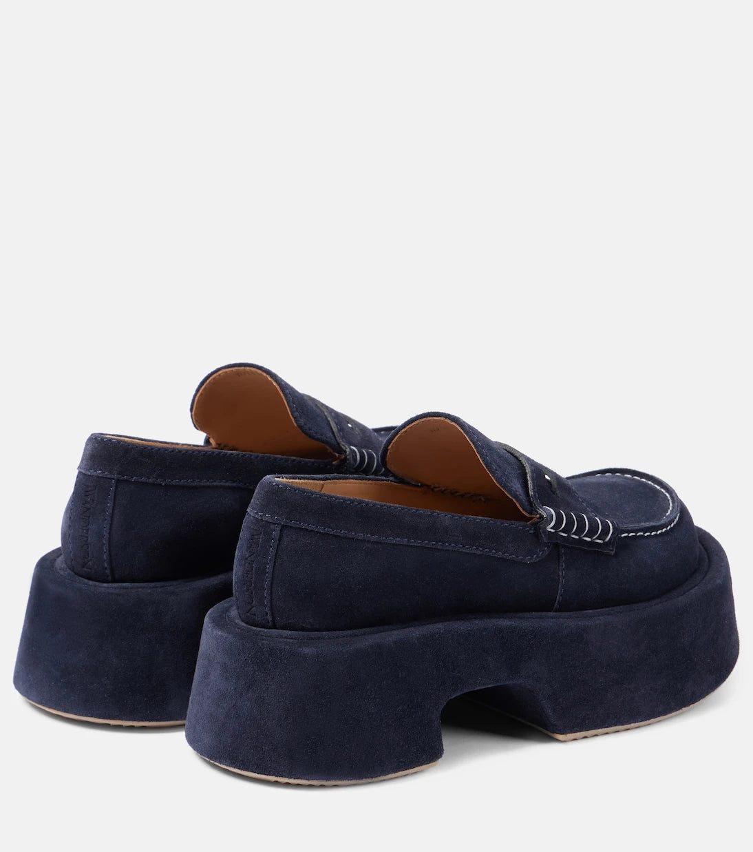 JW Anderson - Suede platform penny loafers