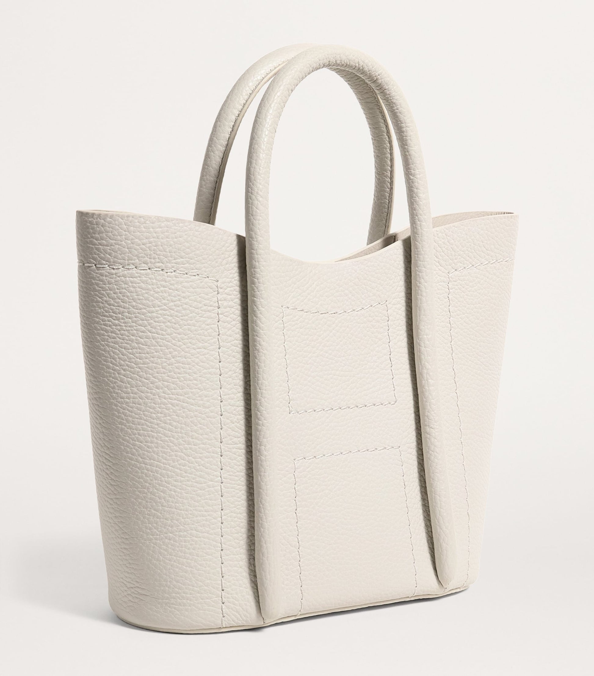 Ivory Grab Leather Rope Tote Bag