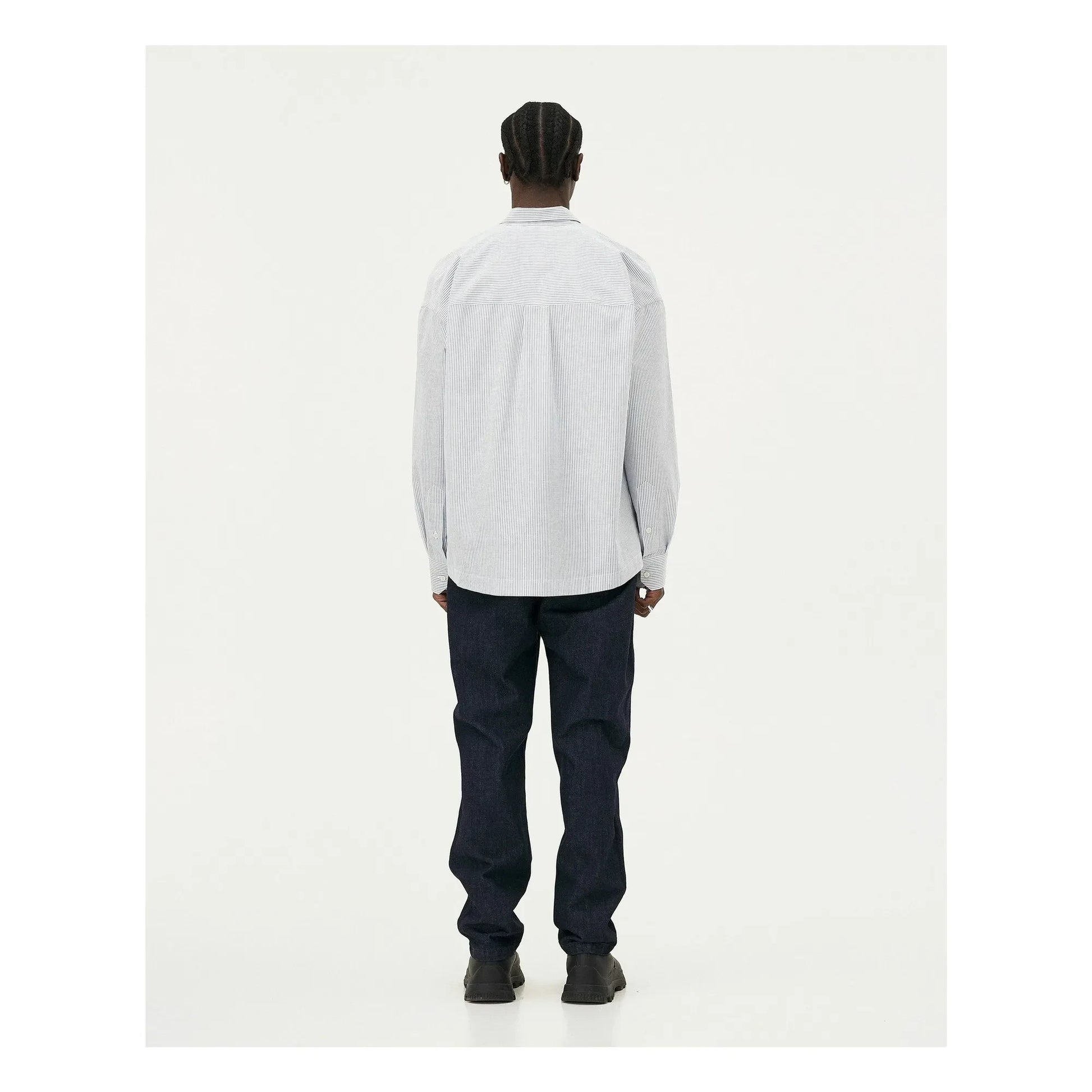 Noyoco - Bora Striped Organic Cotton Shirt | Light Blue